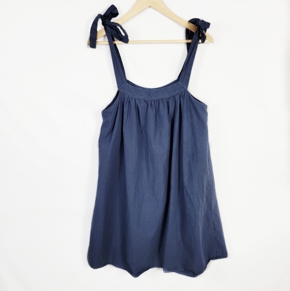 Lulus size Small Absolutely Darling Dark Blue Tie-Strap Mini Dress - Picture 6 of 11